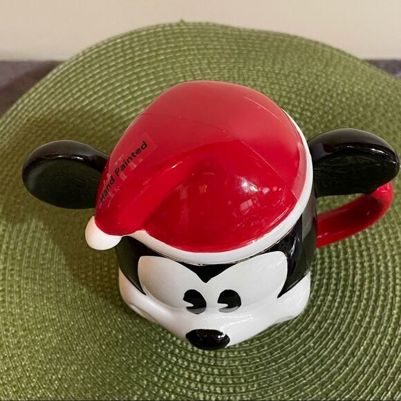 Disney Mickey Mouse Christmas mug with lid NWT - Picture 6 of 12